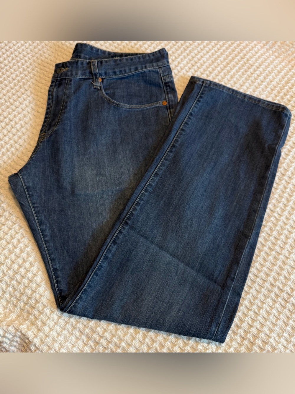 Faconnable F20 Straight Leg Jeans 35x32 Classic Blue Denim EU Designer